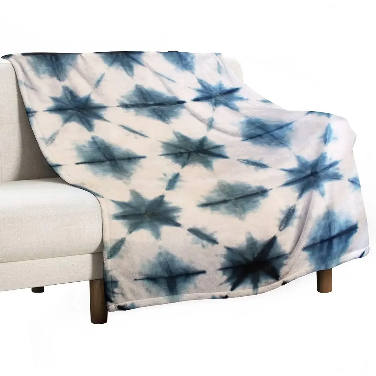 Shibori Tie Dye - Coperta Shibori Tie Dye, Indigo, per