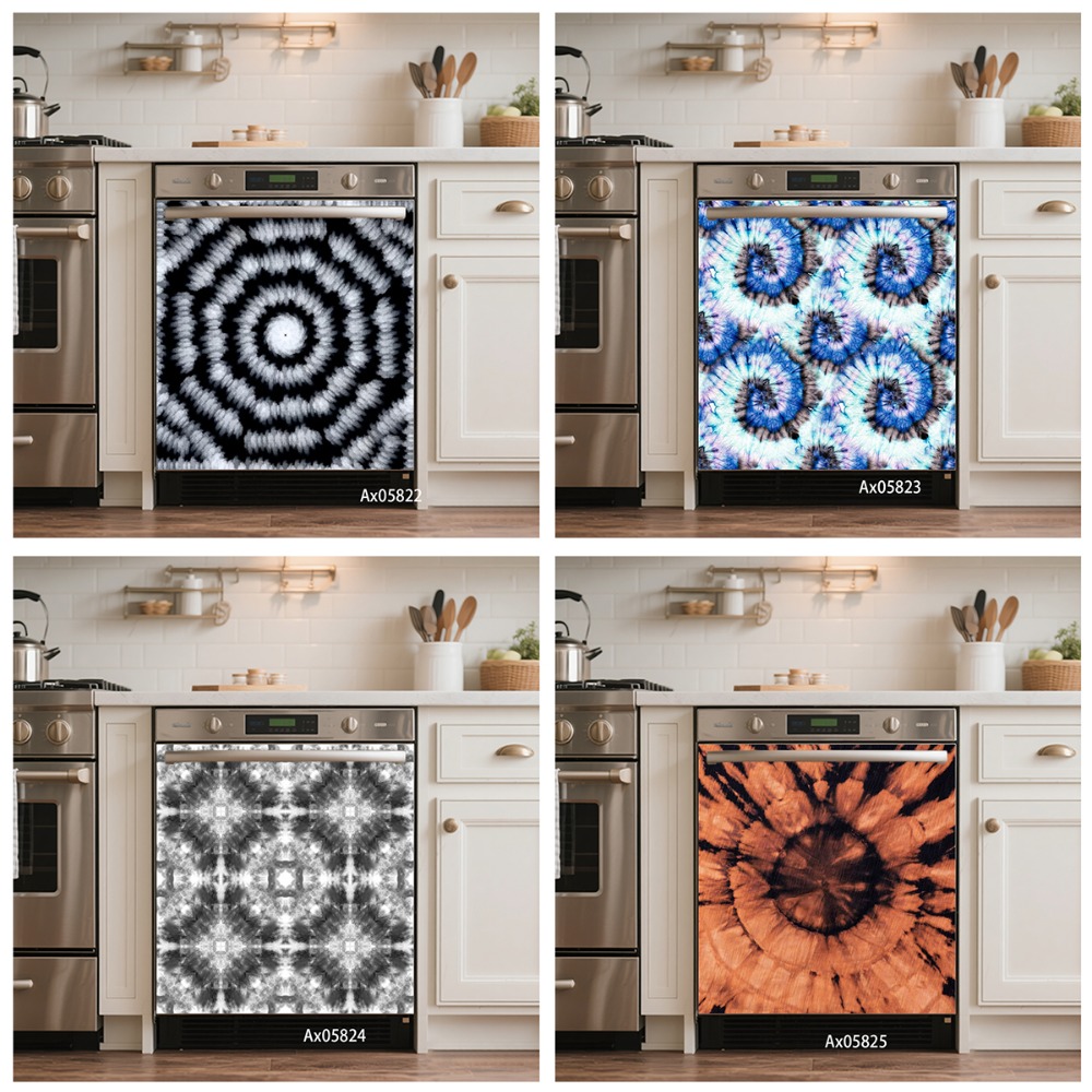 Shibori Tie Dye - Adesivo Boho Tie Dye a Spirale